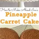 Carrot and Pineapple Cake on a pedestal and wire cooling rack