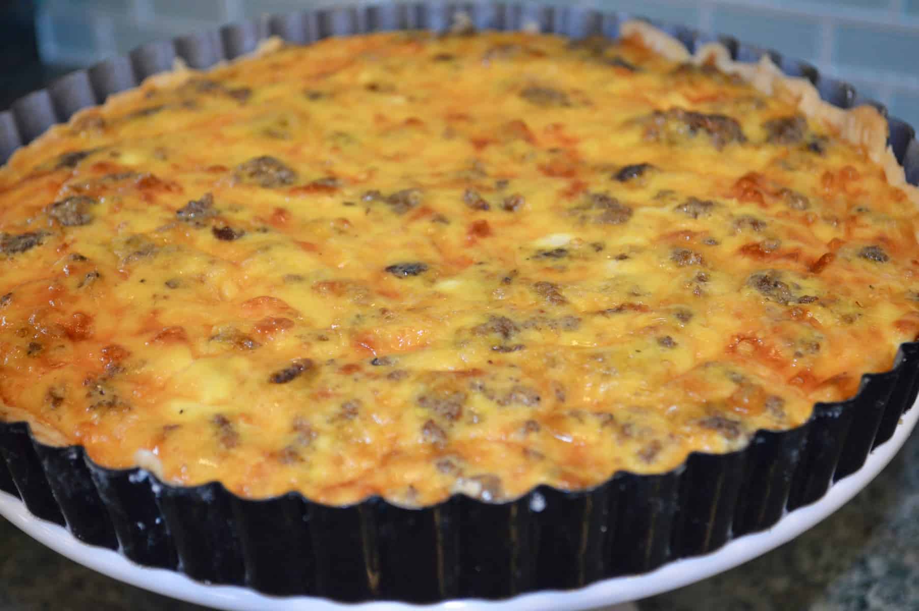 Breakfast Tart with Sausage and Cheddar