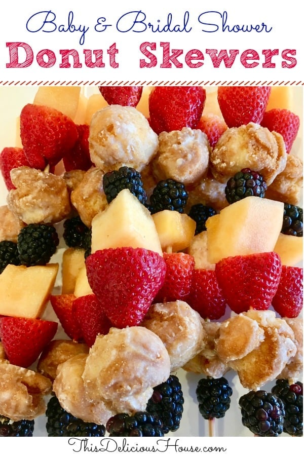 Donut and Fruit Skewers Kabobs 