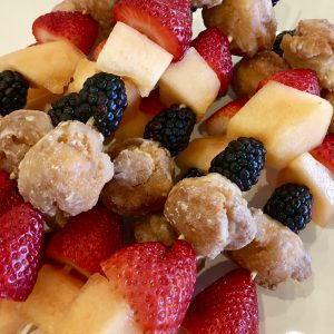 Donut and Fruit Kabob Skewer