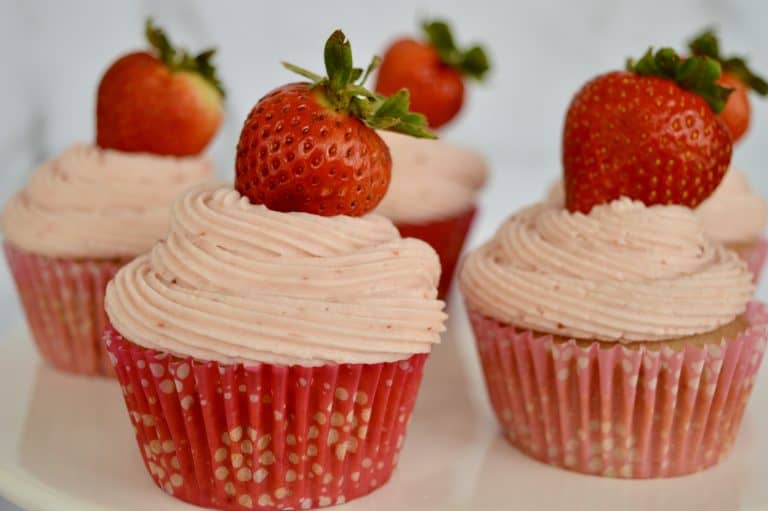 Strawberry Cupcakes from Scratch