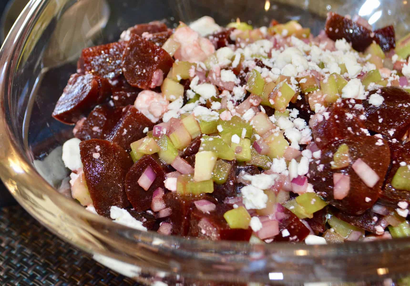 beet salad with feta and celery
