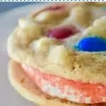 4th of july cookies with m&m’s