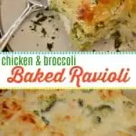 Baked Ravioli with Chicken and Broccoli