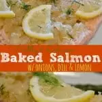 Baked Salmon with Onion, Dill and Lemon