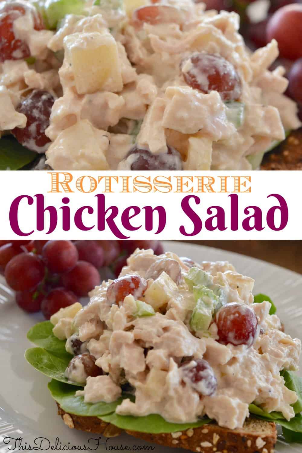 Rotisserie Chicken Salad with Grapes 