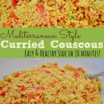 Curried Couscous Mediterranean Style with cucumber and tomatoes