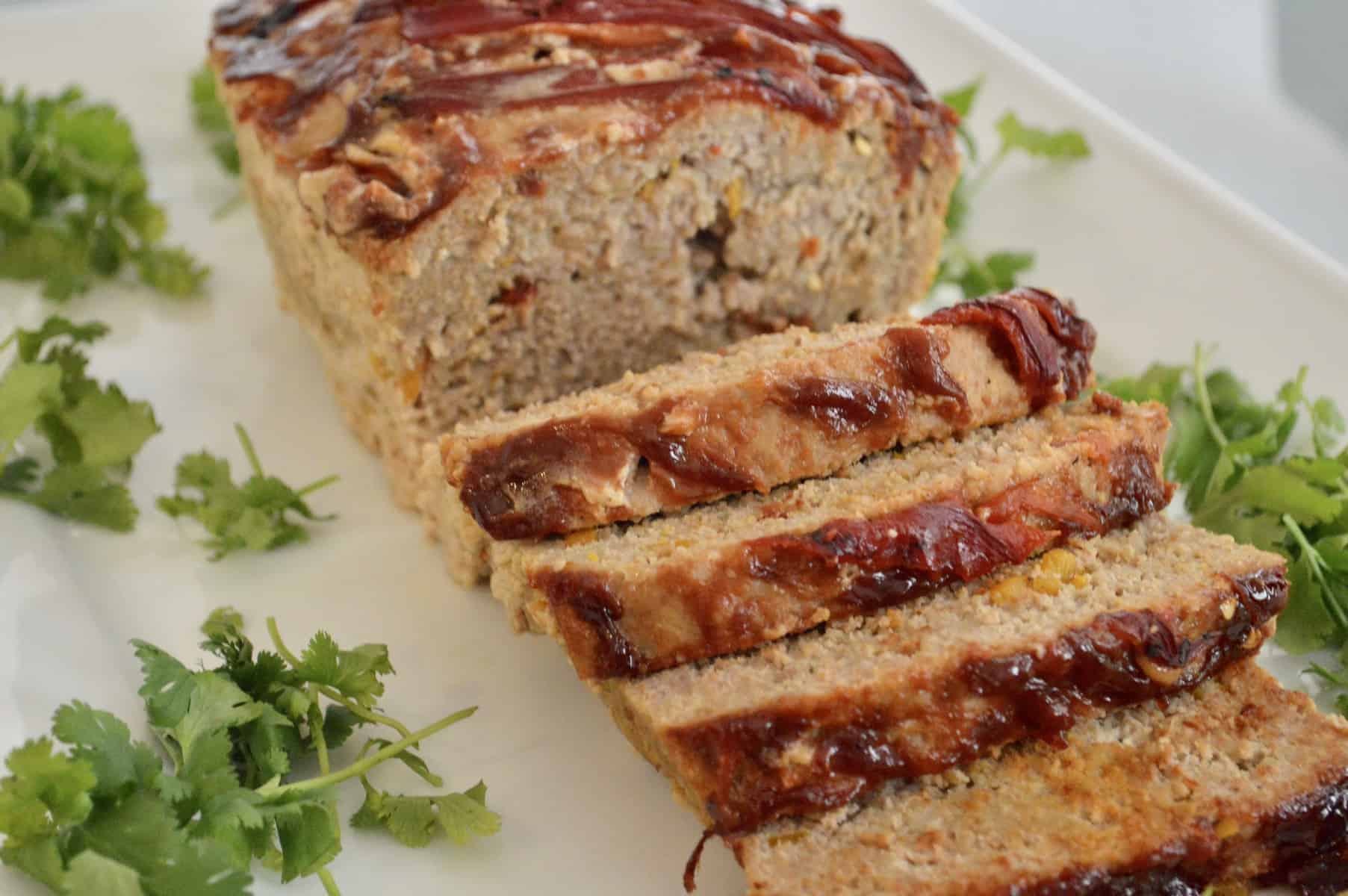 Turkey Meatloaf with Roasted Bell Peppers 