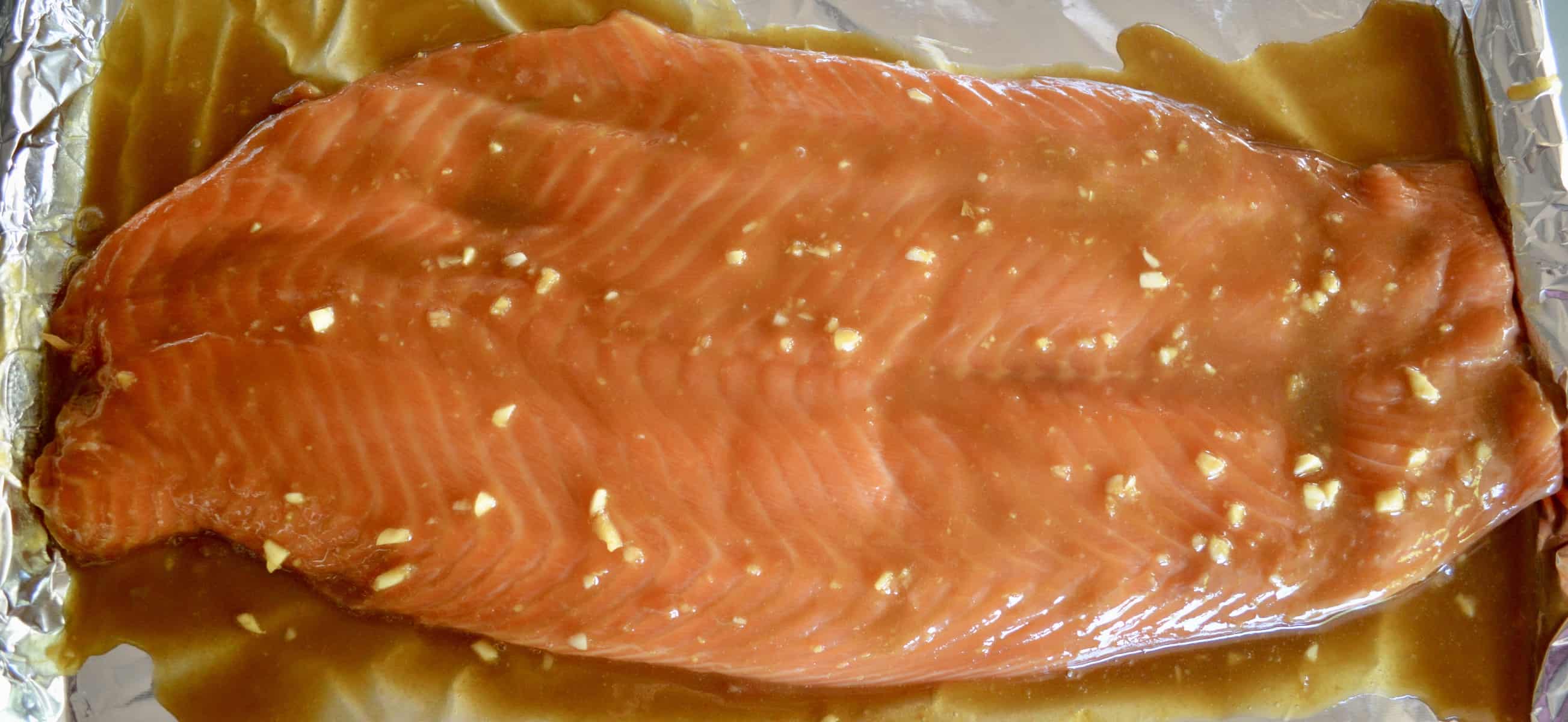 Meal Prep Salmon baked on foil