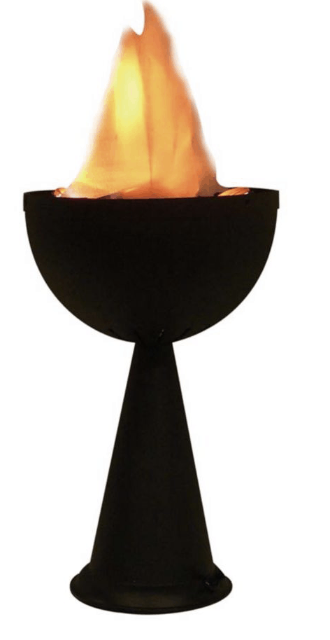 table top flame light in black is a best outdoor halloween decoration. 