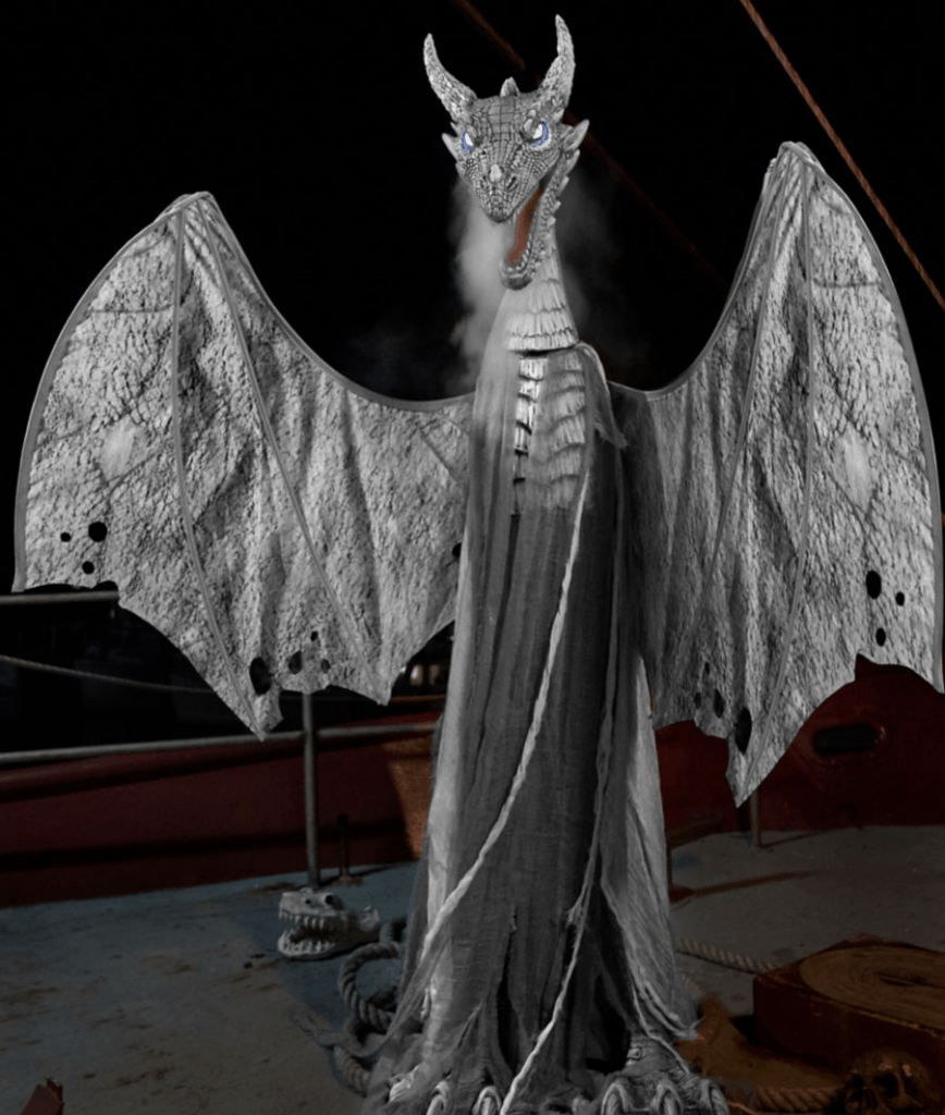 Arctic Dragon Halloween Decoration. 