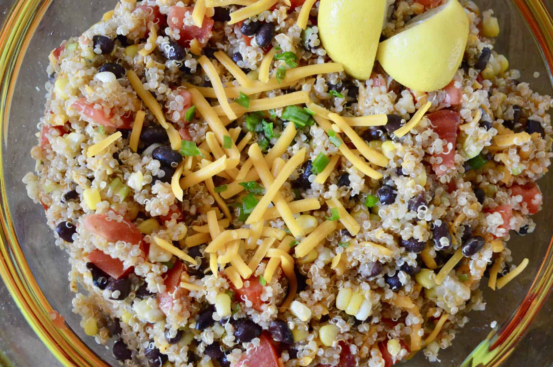 Mexican Quinoa with black beans and corn 