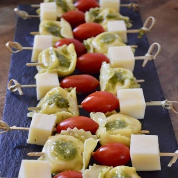 Pesto Tortellini Skewers - Easy, Fast Appetizer - This Delicious House