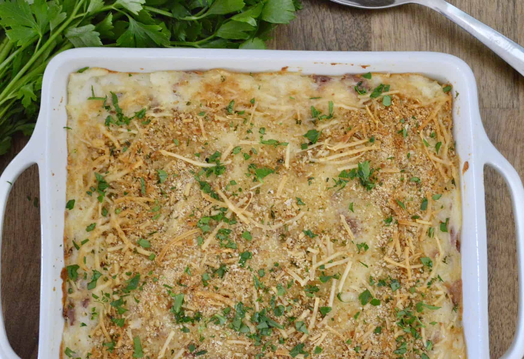 Mashed Potato Casserole with ricotta and parmesan 