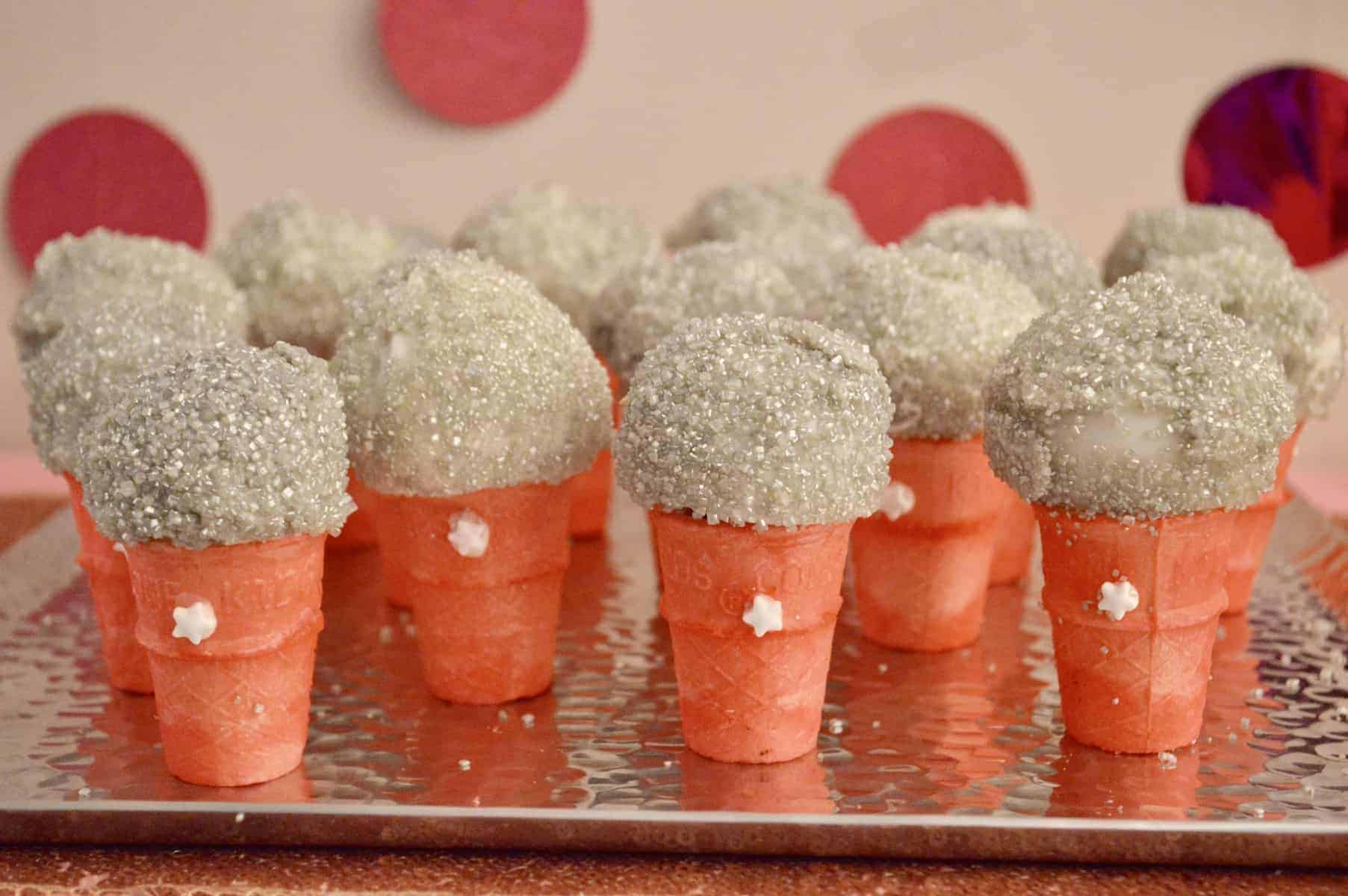 microphone cupcake cones