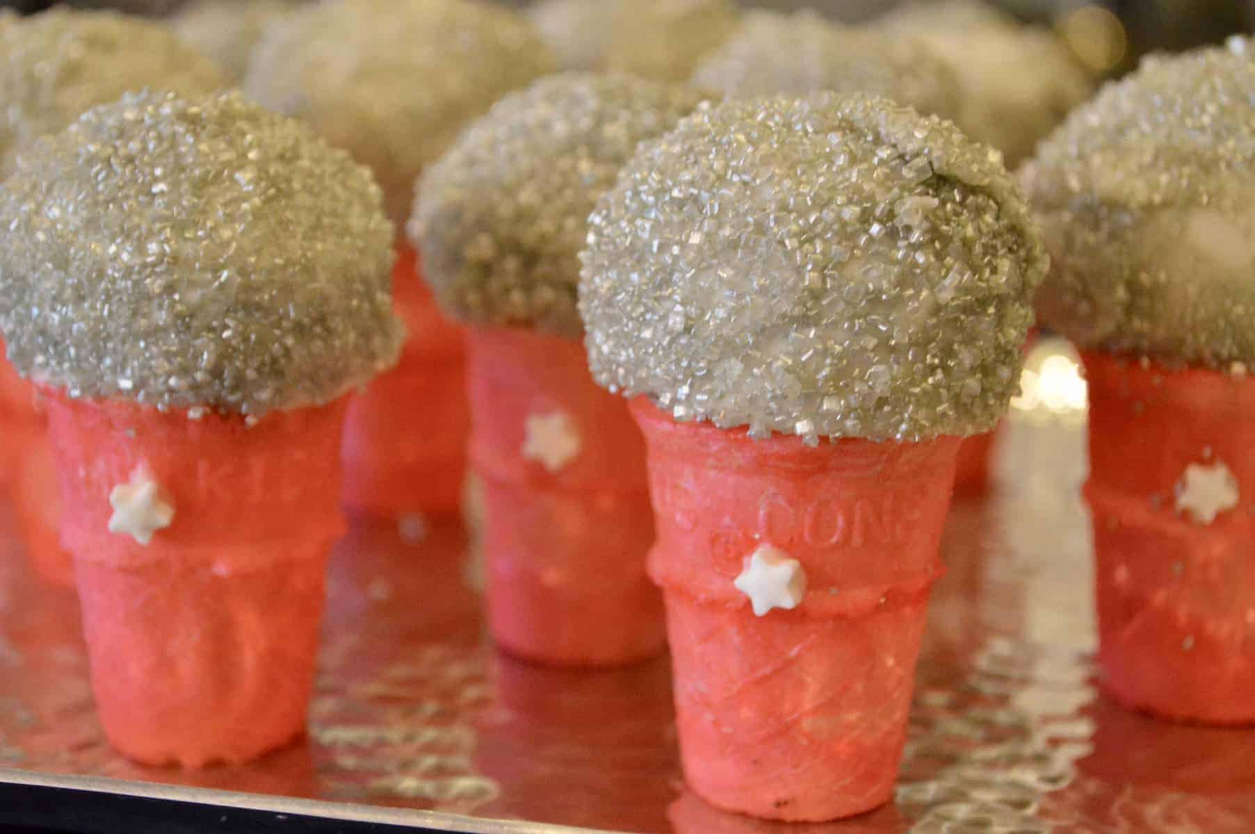 microphone cupcake cones