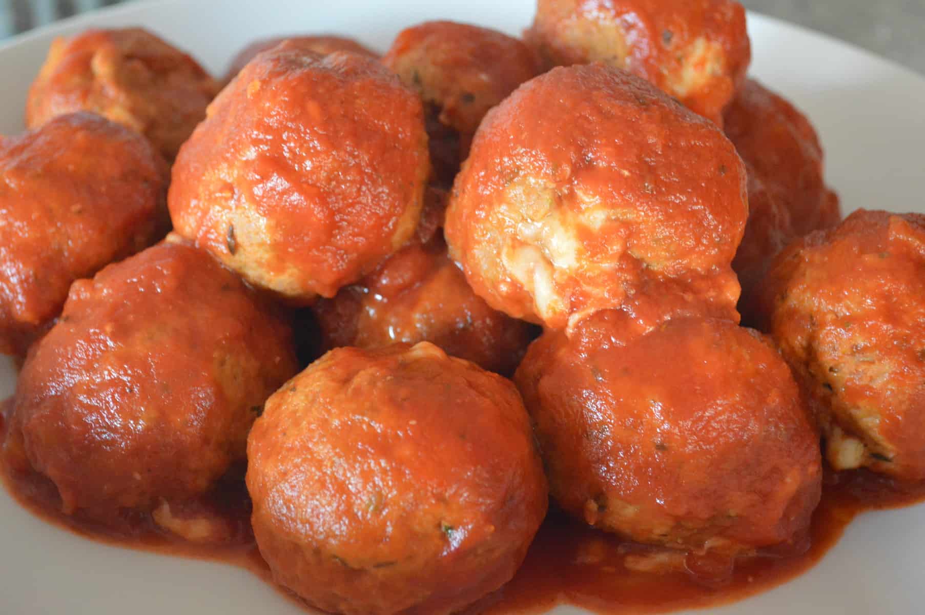 Provolone Stuffed Turkey Meatballs - This Delicious House