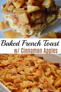 Croissant Baked French Toast with Cinnamon Apples
