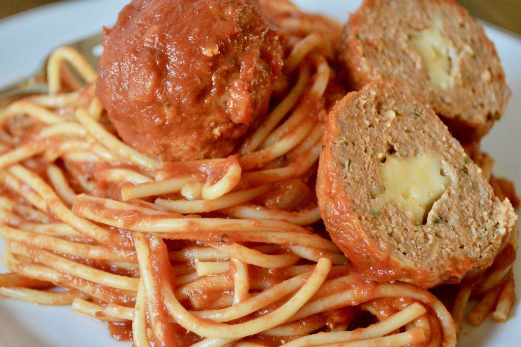 provolone stuffed turkey meatballs