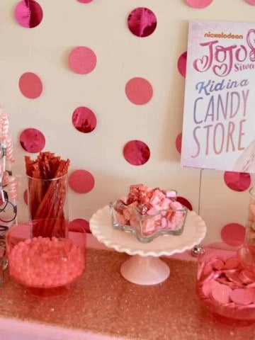 JoJo Siwa Birthday Party Pink Candy Table