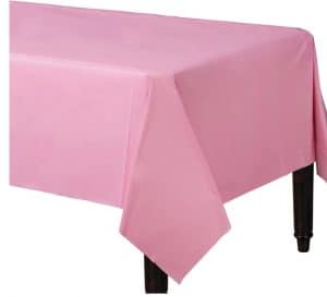 pink tablecloth