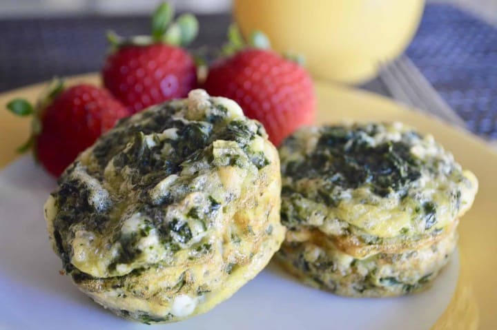 Spinach and Feta Egg Cups - This Delicious House