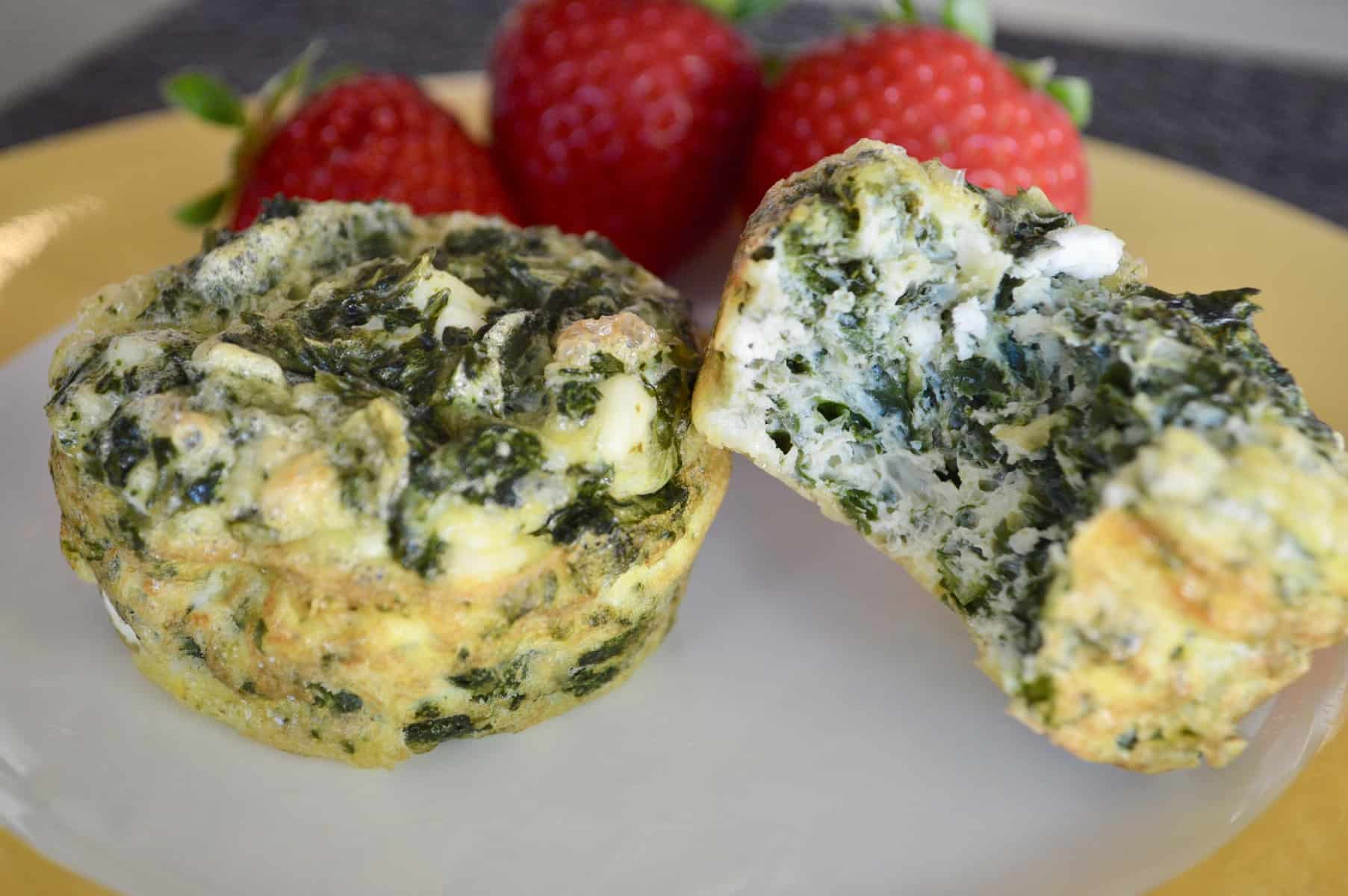 Spinach and Feta Egg Cups - This Delicious House