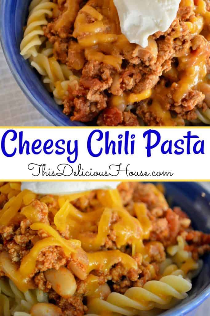 Cheesy Chili Pasta | Easy Dinner Recipe - This Delicious House
