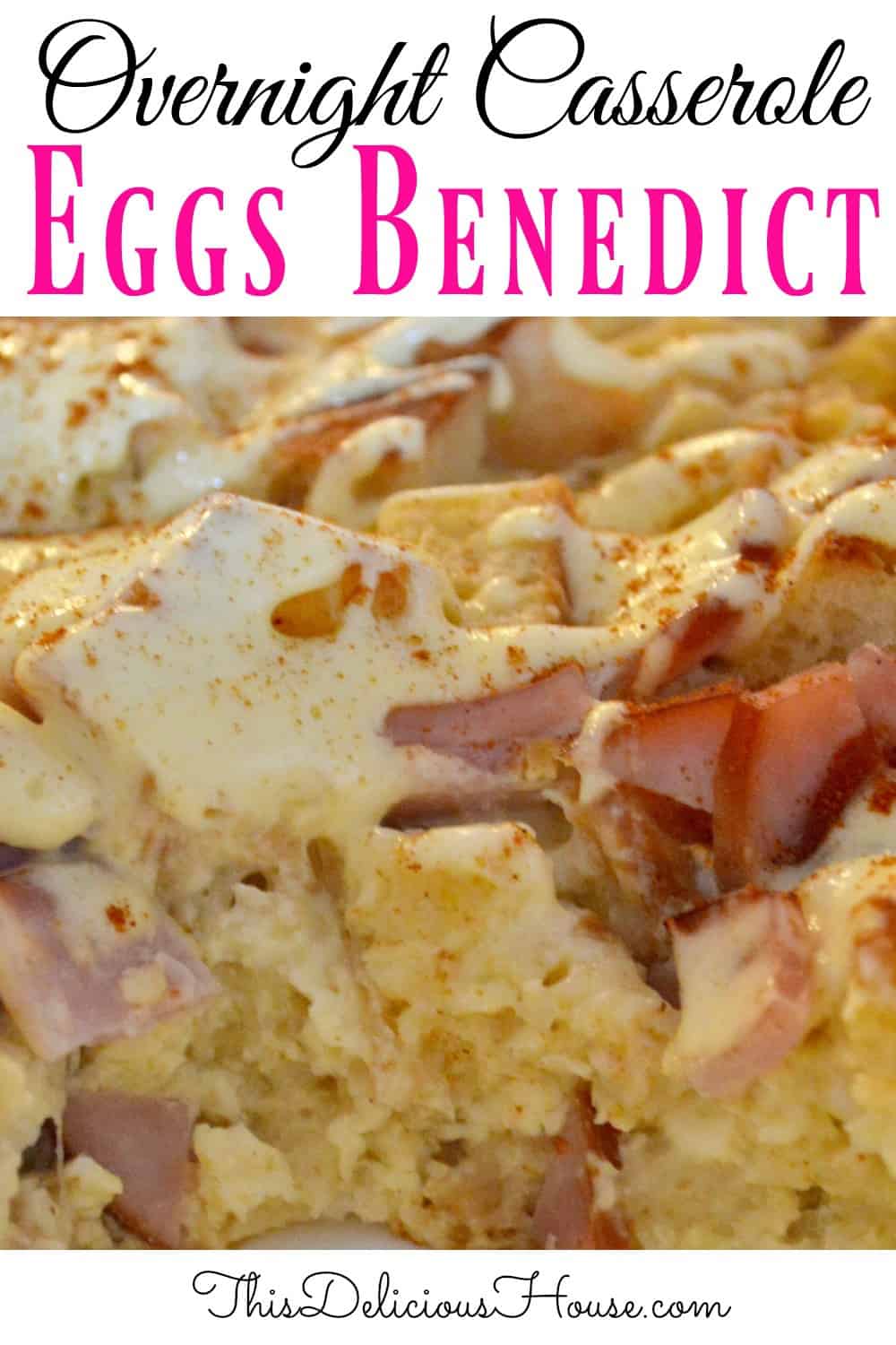 eggs Benedict casserole pinterest pin.