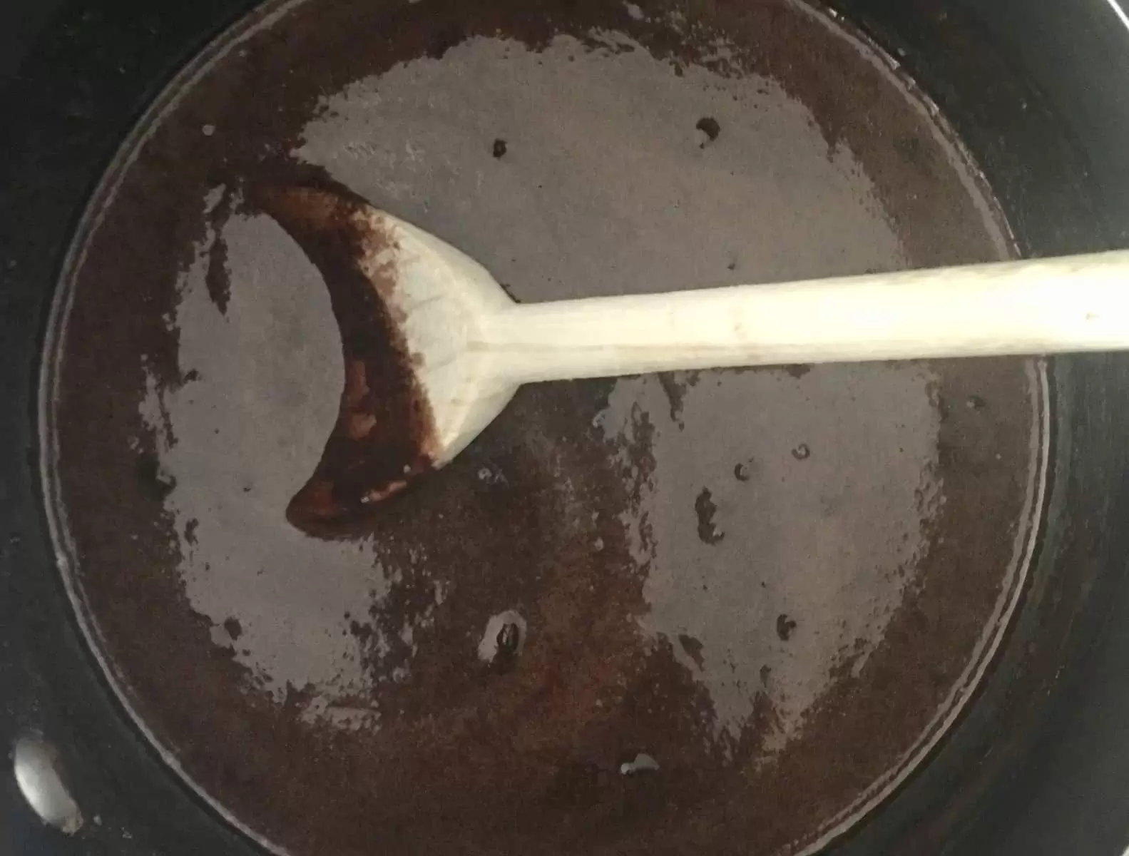 melted mixture in a saucepan. 