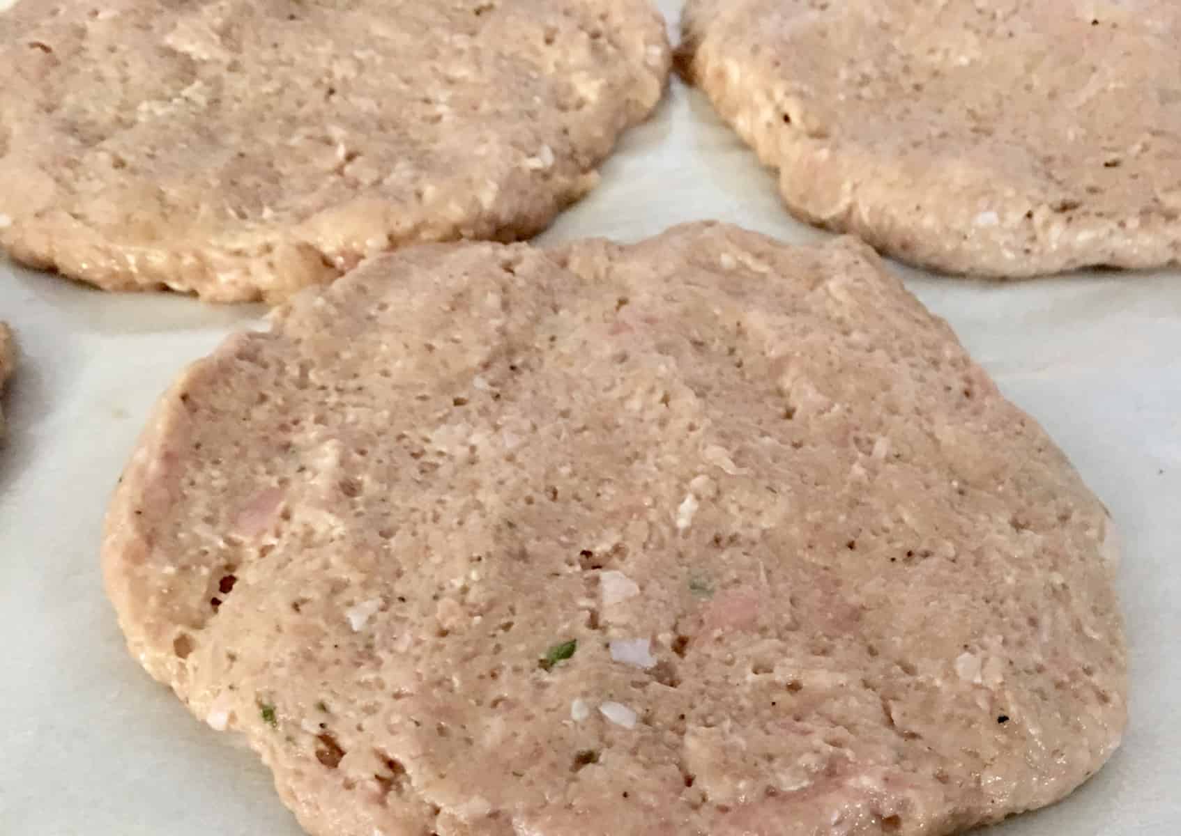 meat flattened into a thin patty. 