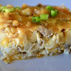 Sausage Hash Brown Breakfast Casserole