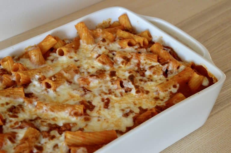 Baked Ziti with Meat Sauce - This Delicious House