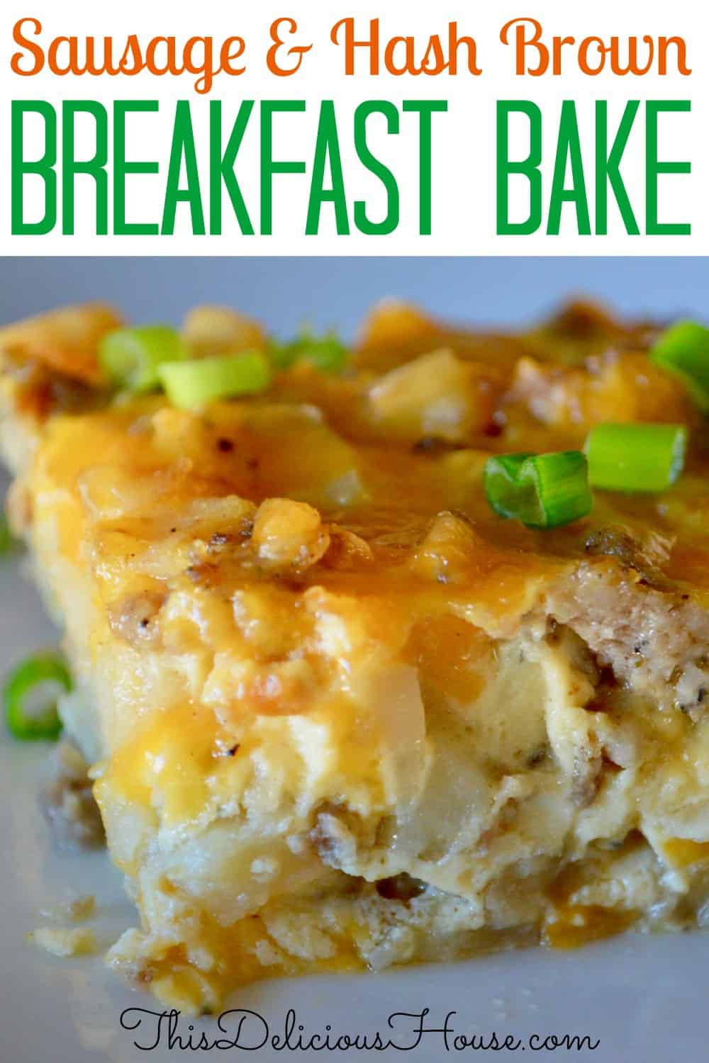 Sausage Hash Brown Breakfast Casserole Pinterest Pin. 