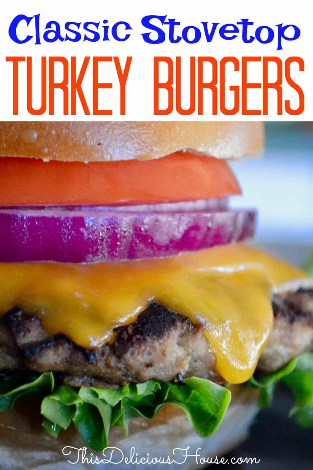 Stovetop turkey burgers pinterest pin. 