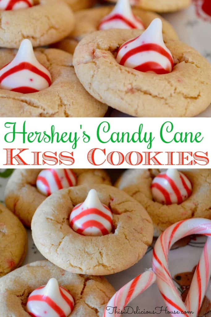 Candy Cane Kiss Cookies | Peppermint Kisses - This Delicious House