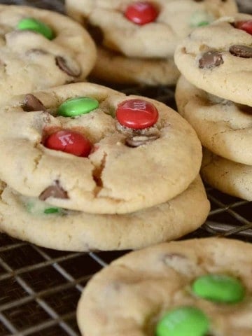 Christmas M&M Cookies