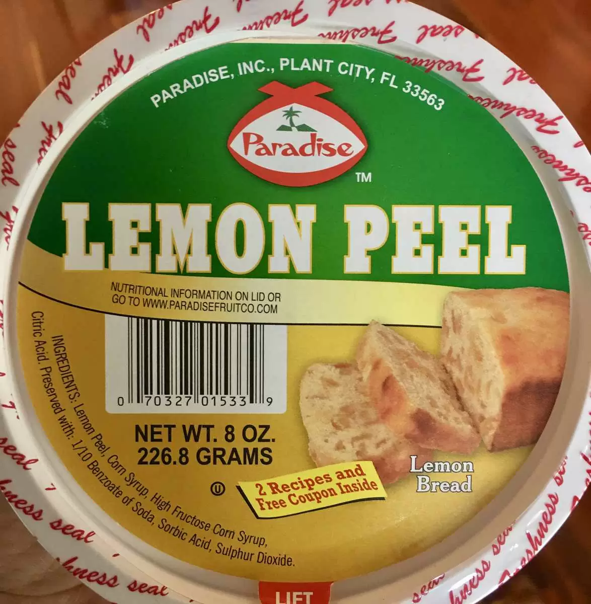 Paradise Candied Lemon Peel 