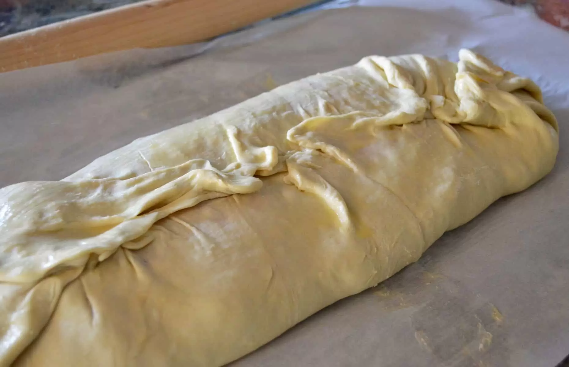 Fish wrapped in puff pastry. 