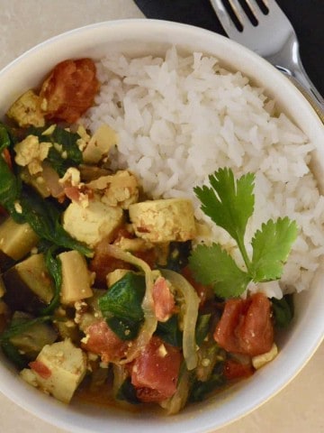 tofu eggplant curry