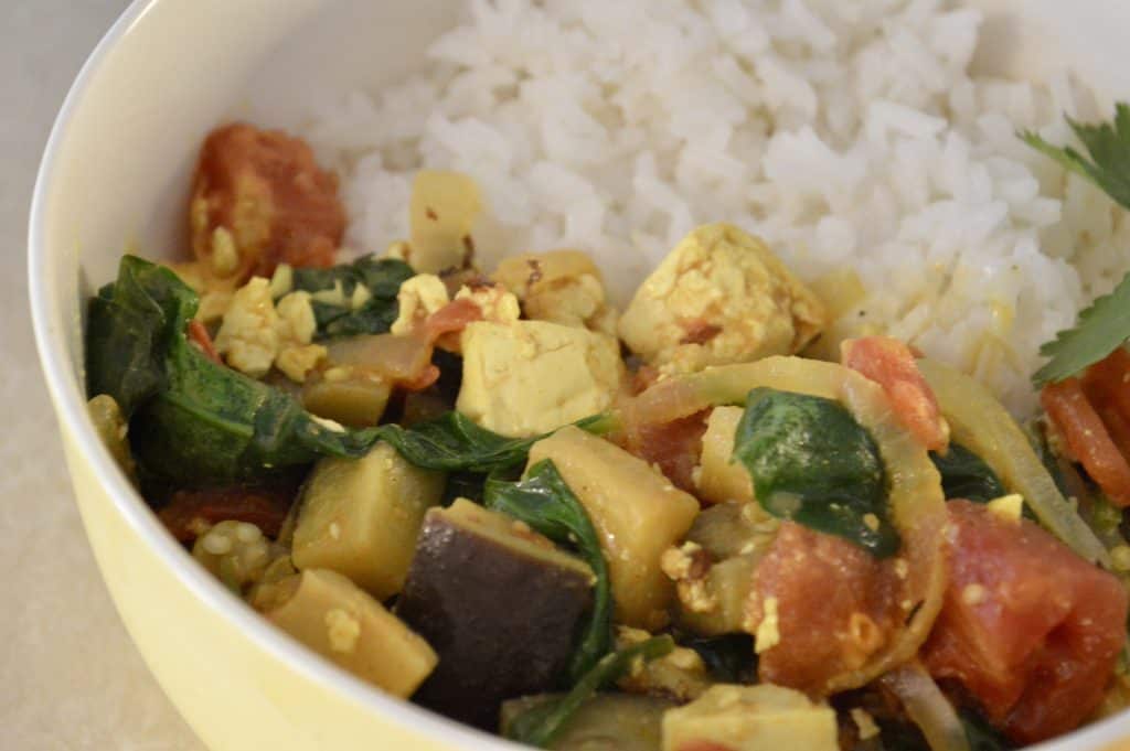 tofu eggplant curry (vegan friendly)