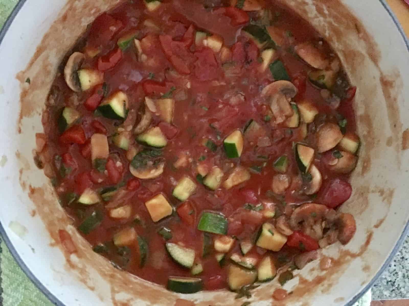 veggie sauce for vegetable lasagne 