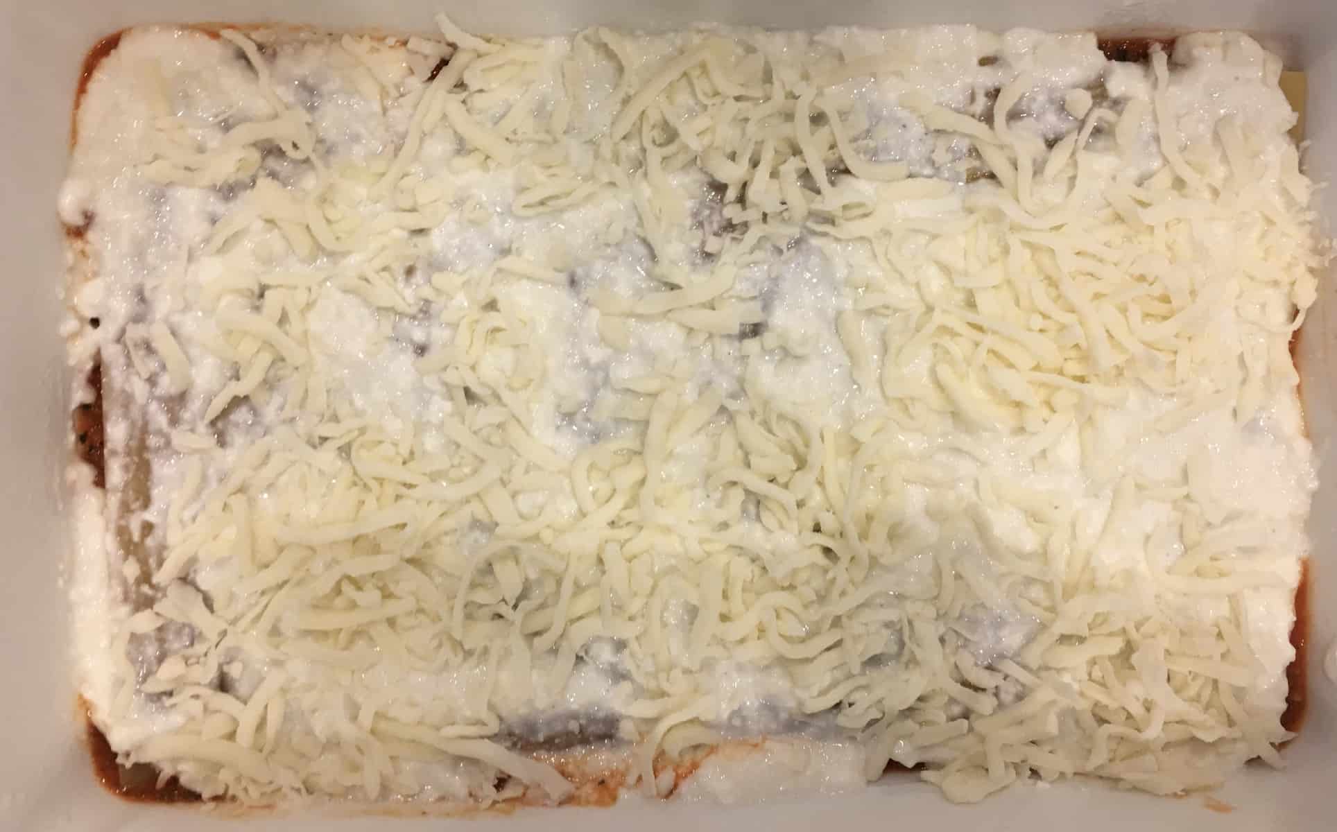 cheese on the layer 