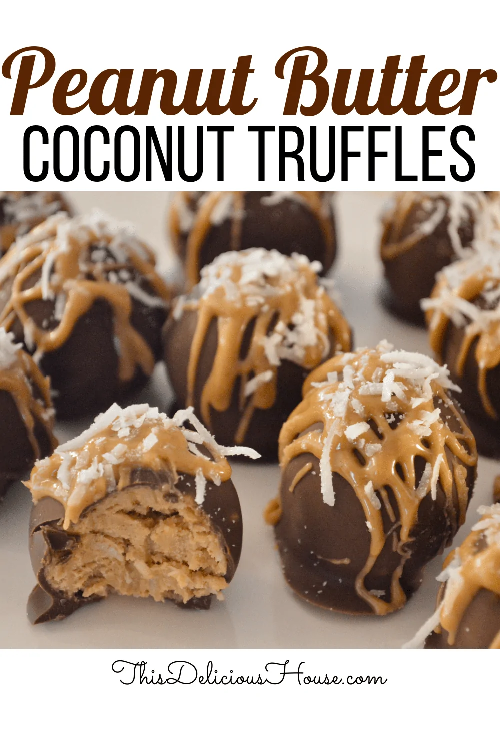 Peanut Butter Coconut Truffles.