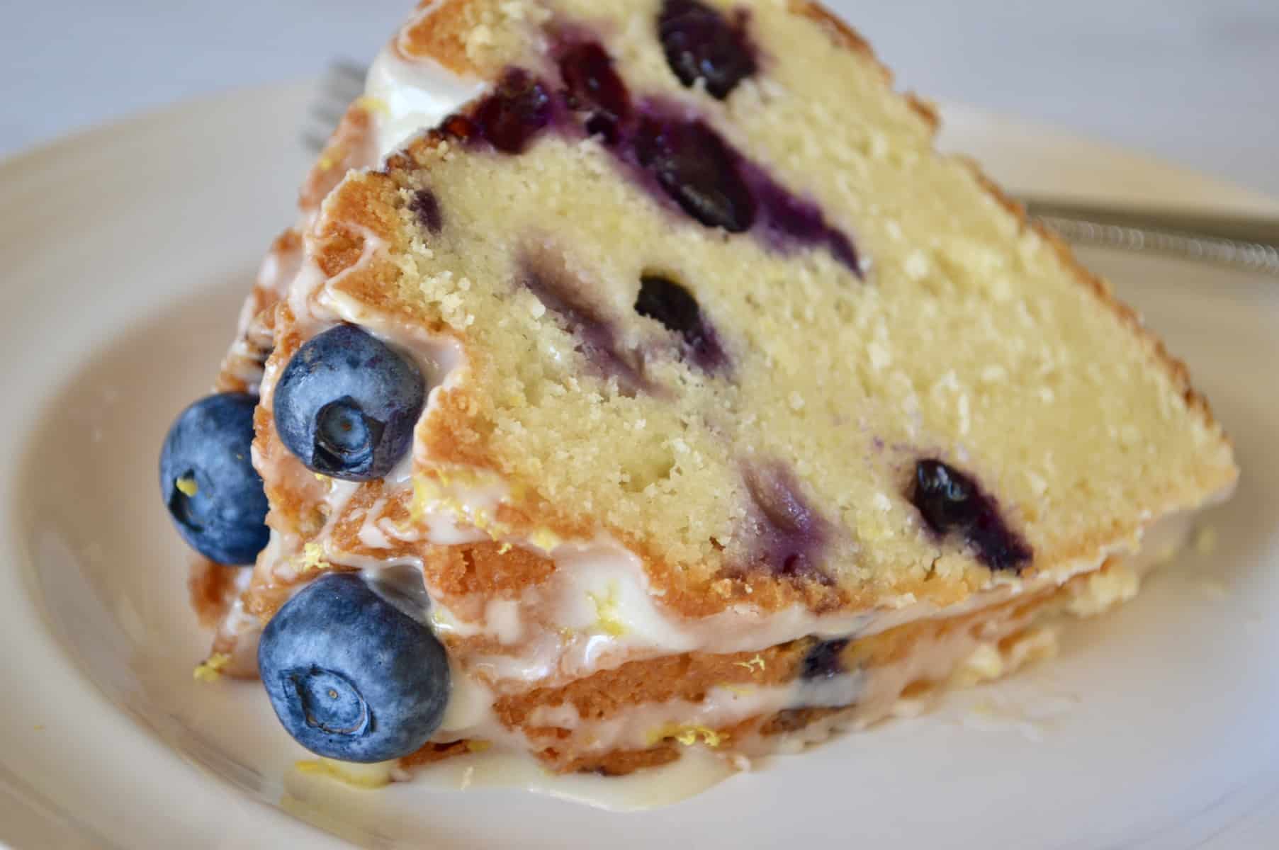 blueberry lemon bundt cake make in a jubilee cake pan from NordicWare