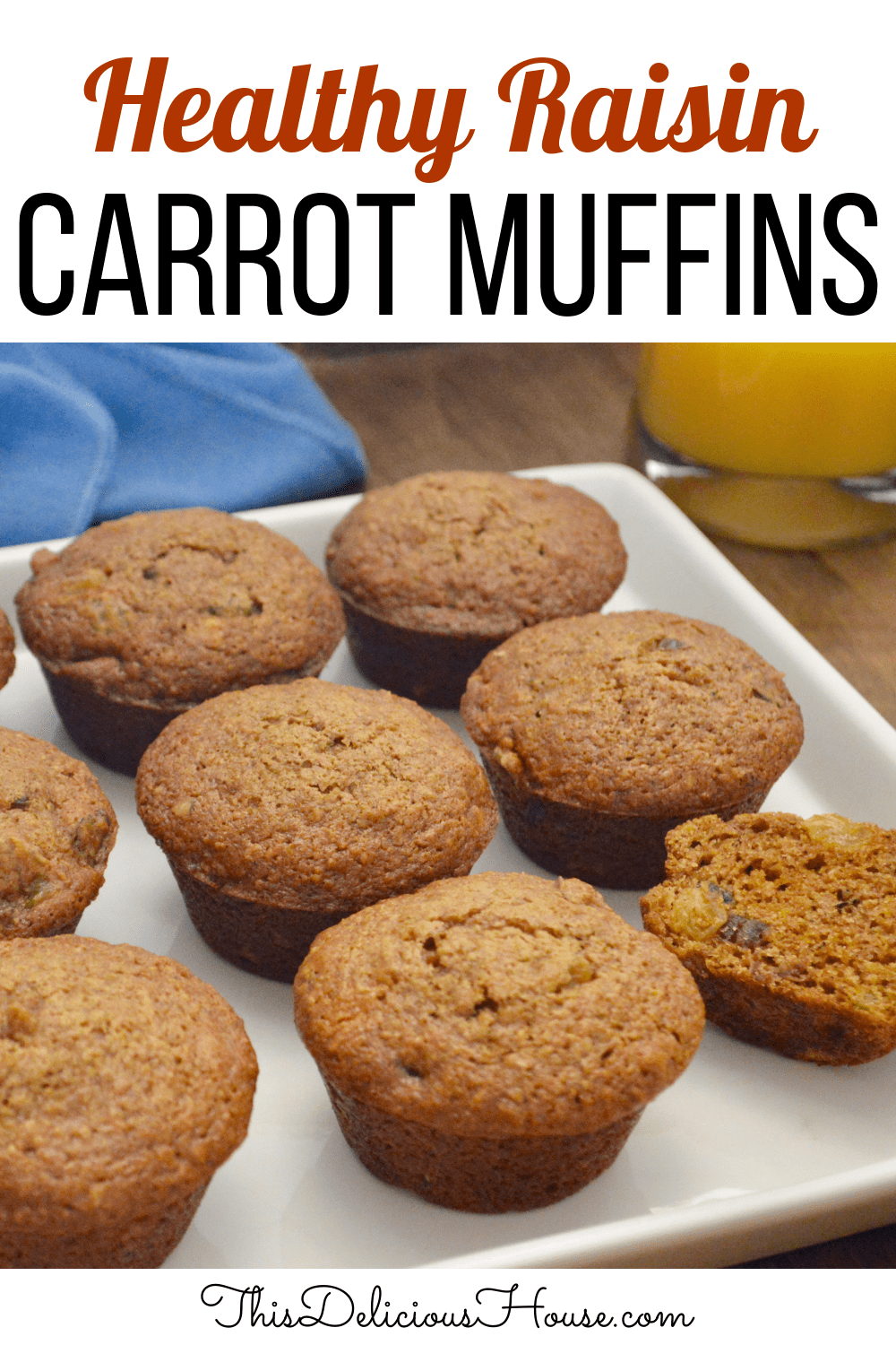 Healthy carrot muffins. 