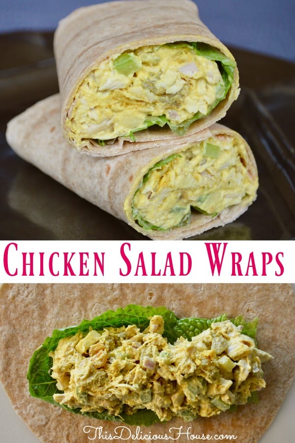 Curried Chicken Salad Wraps - This Delicious House