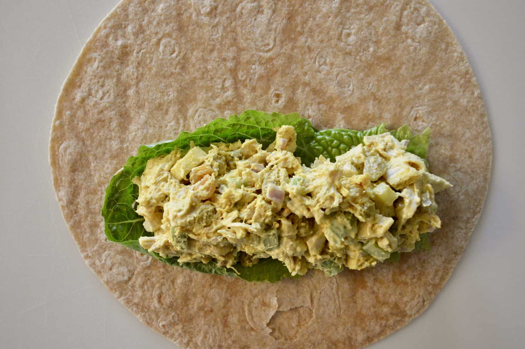 Easy Curry Chicken Salad Wrap Recipe - Creations by Kara