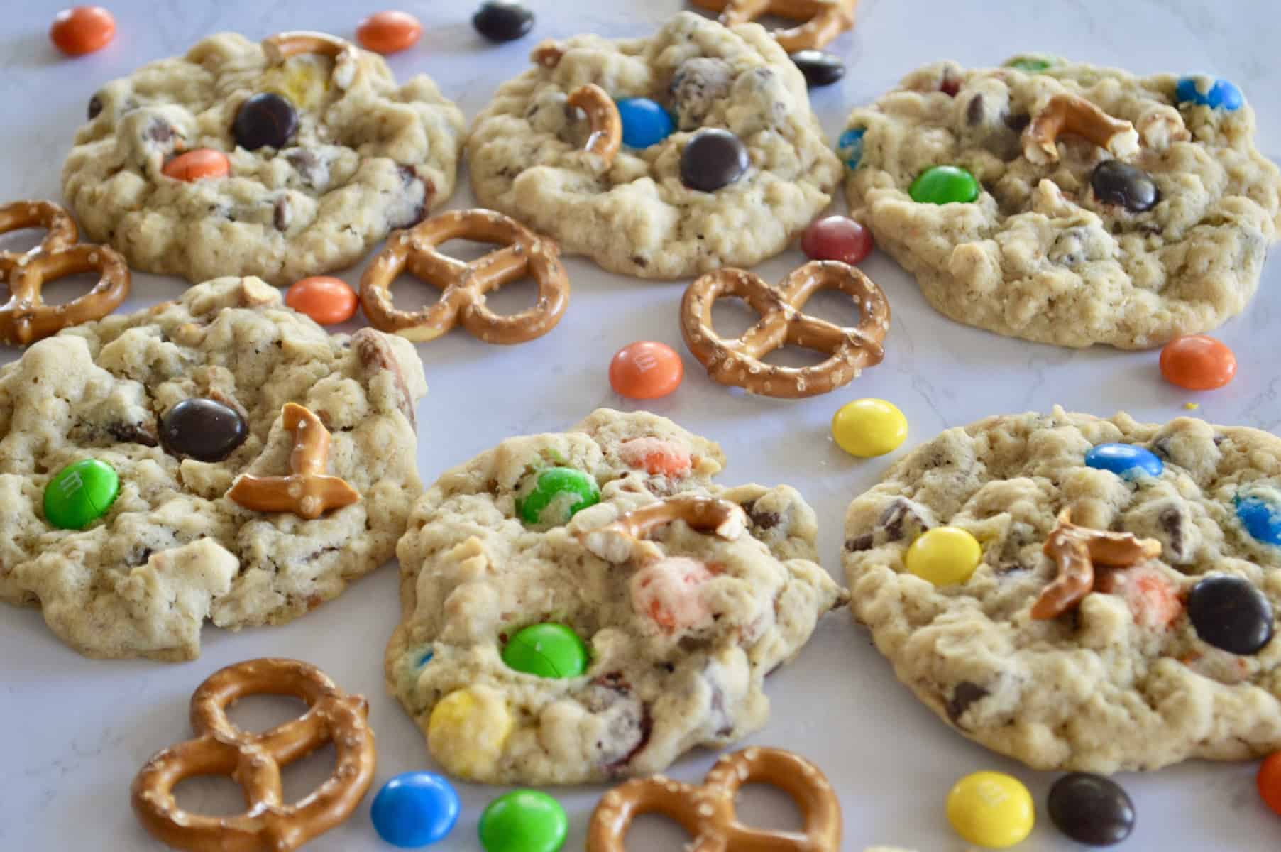 Pretzel M&M Oatmeal Cookies