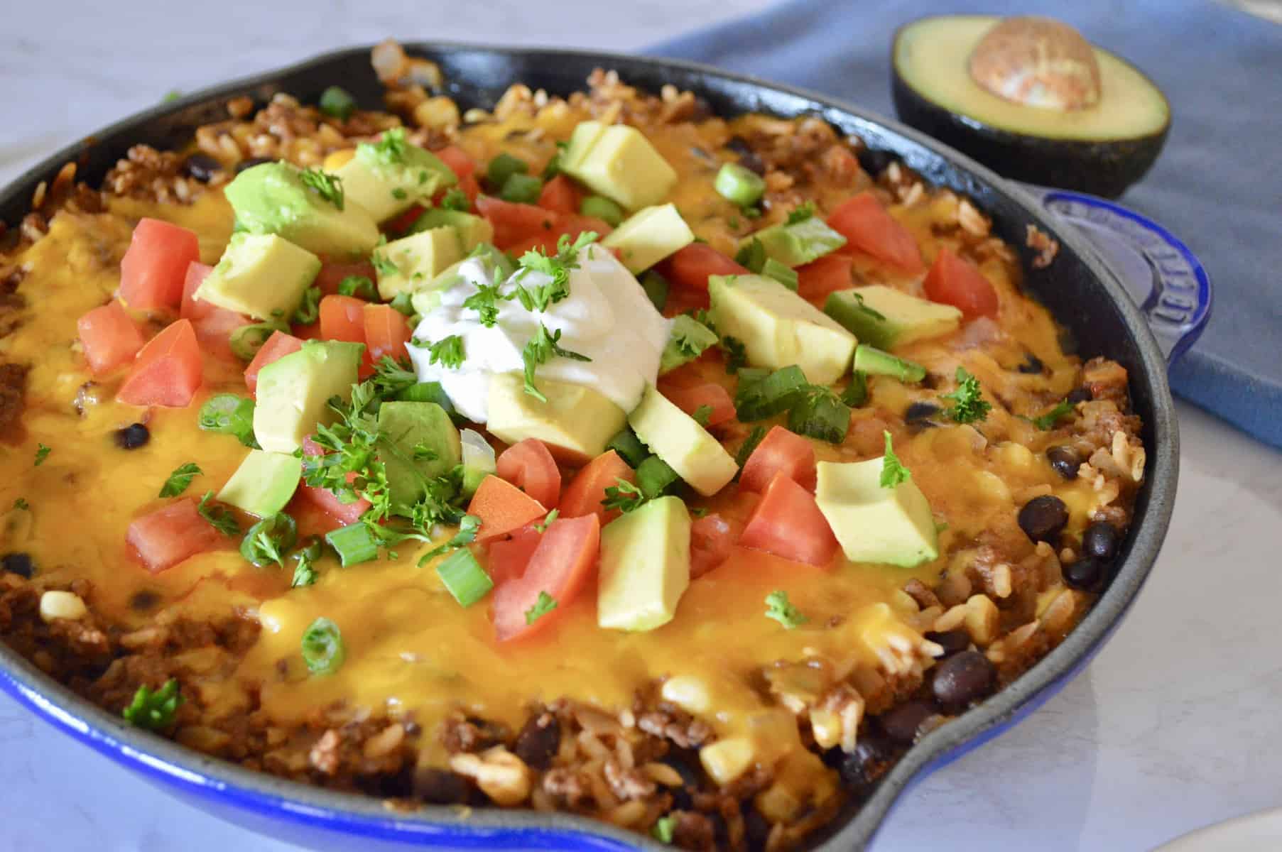 Cheesy Skillet Burrito 